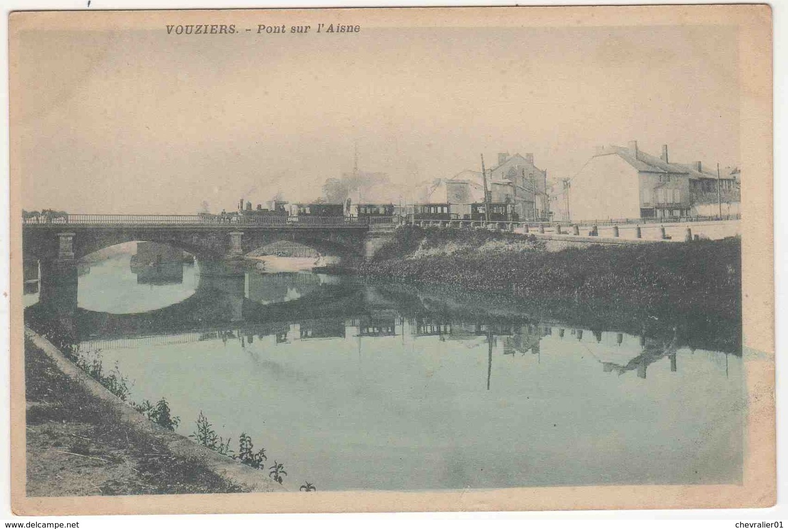 F_Vouziers_F08_04-pont De L'aisne_train Vapeur - Vouziers