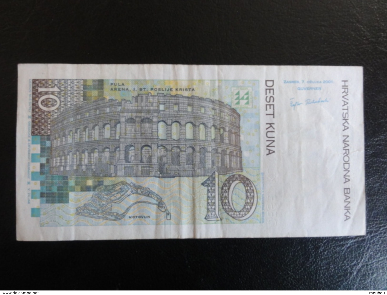 Billet 10 Kunas - 2001 ? - Thème : Antiquité Romaine , Amphithéatre De Pula - Croatie