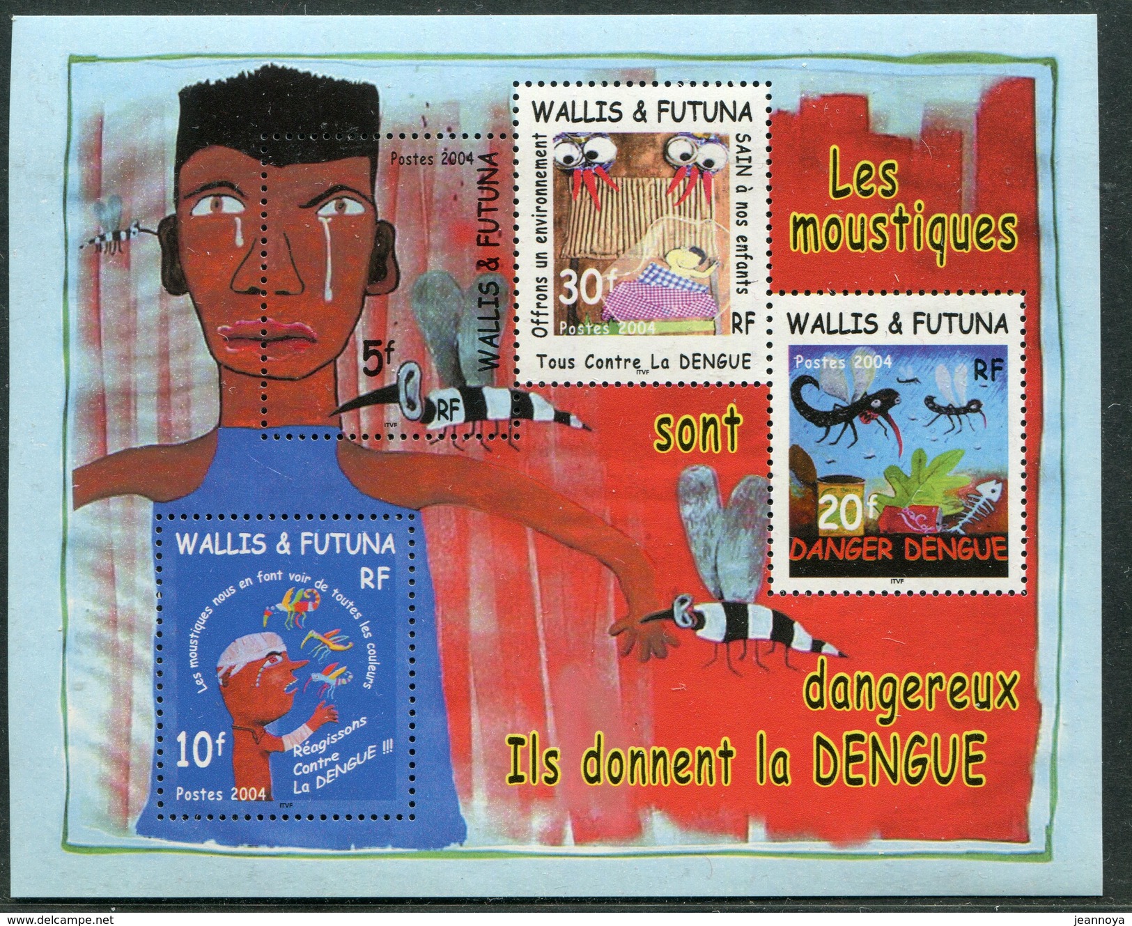 WALLIS ET FUTUNA - BLOC FEUILLET N° 14 * * - LUTTE CONTRE LA DENGUE - LUXE - Hojas Y Bloques