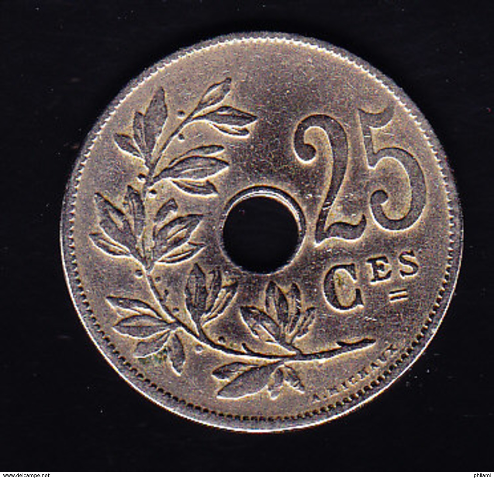 BELGIUM MORIN CAT N° 256  TTB+  (A138) - 25 Centimes