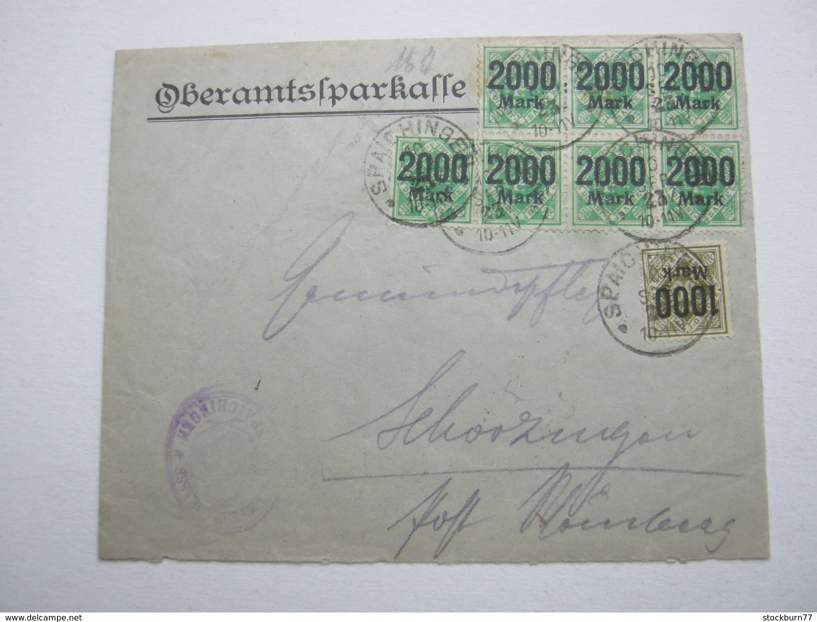 1923 , Spaichingen , Brief Mit Massenfrankatur - Sonstige & Ohne Zuordnung