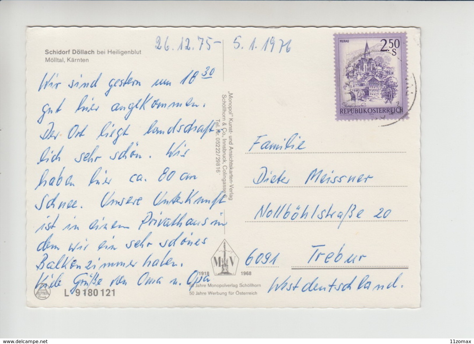 Schidorf Dollach Heiligenblut 1976 (au041) - Heiligenblut