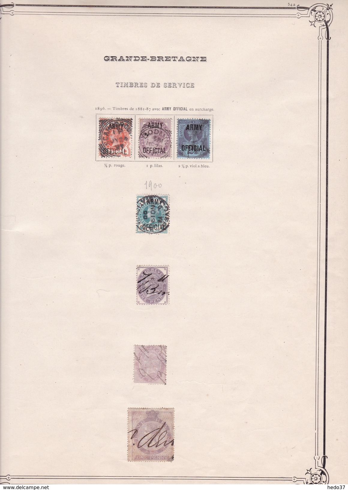 Grande Bretagne - Collection Vendue Page Par Page - Timbres Oblitérés / Neufs *(avec Charnière) -Qualité B/TB - Servizio