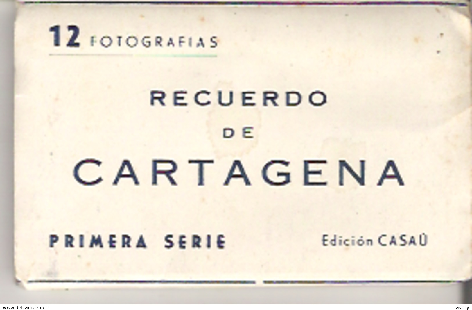 12 Fotografias  Recuerdo De Cartagena Primera Serie Edicion Casau Foldout Booklet - Altri & Non Classificati