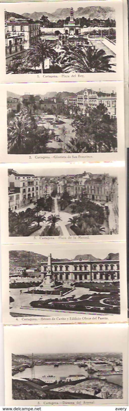 12 Fotografias  Recuerdo De Cartagena Primera Serie Edicion Casau Foldout Booklet - Altri & Non Classificati