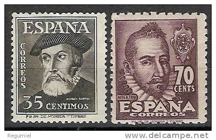 España 1035/1036 ** Personajes. 1948. - Nuevos