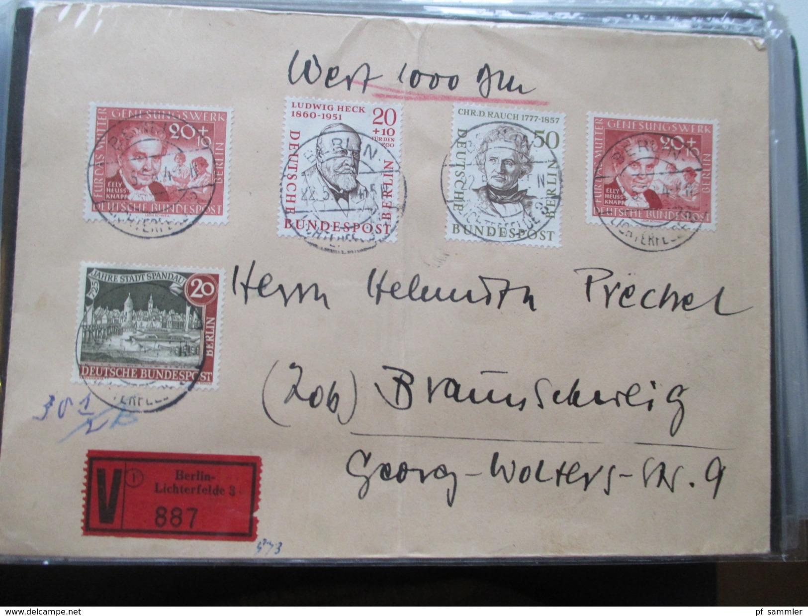 Berlin FDC / Bedarf 1953 - 1991 Fast alles portogerecht + Berlin Stempel! Kehrdrucke / HAN / Paare Sehr spannend! 88 stk