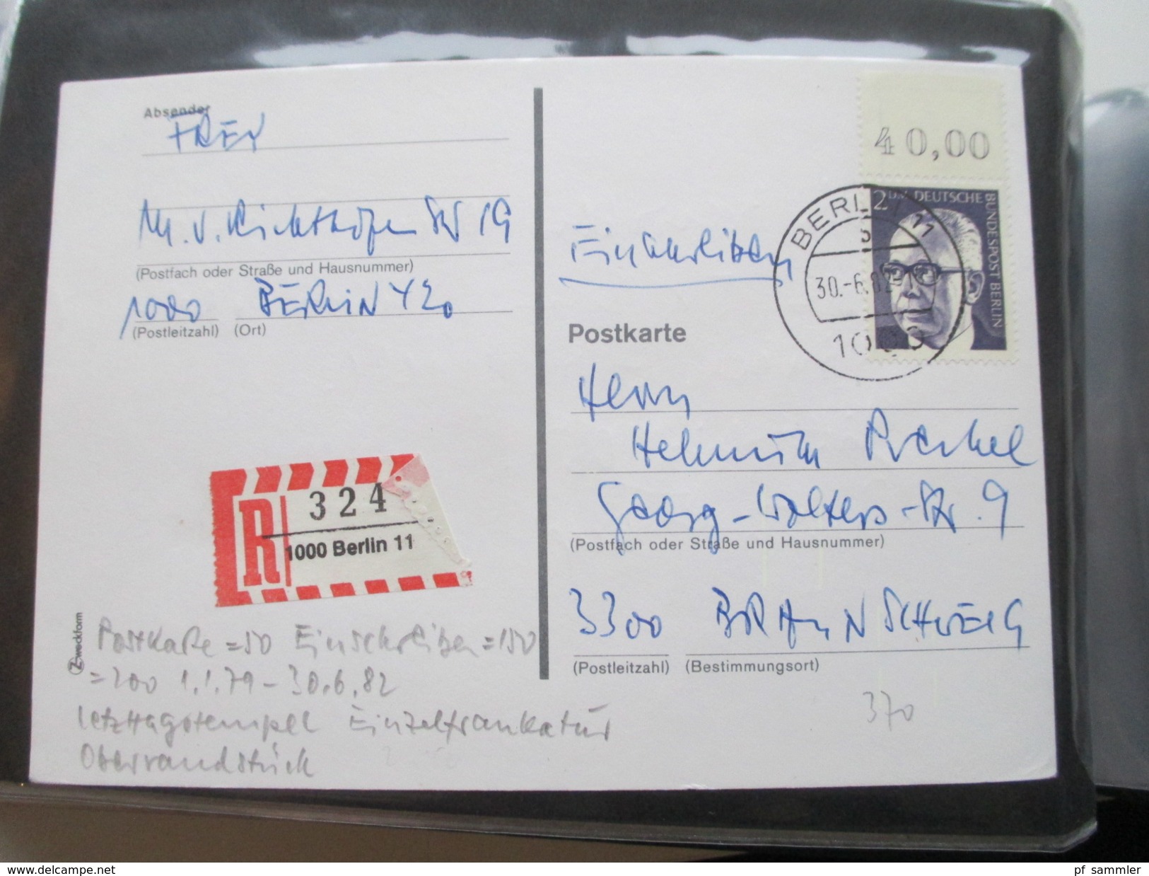 Berlin FDC / Bedarf 1953 - 1991 Fast alles portogerecht + Berlin Stempel! Kehrdrucke / HAN / Paare Sehr spannend! 88 stk