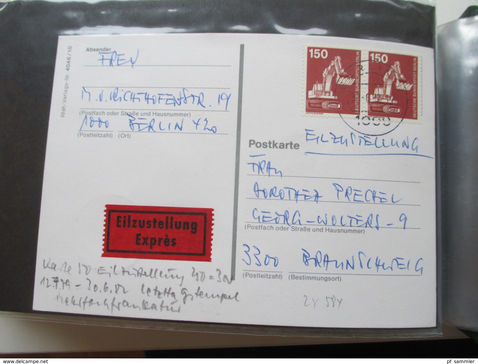 Berlin FDC / Bedarf 1953 - 1991 Fast alles portogerecht + Berlin Stempel! Kehrdrucke / HAN / Paare Sehr spannend! 88 stk