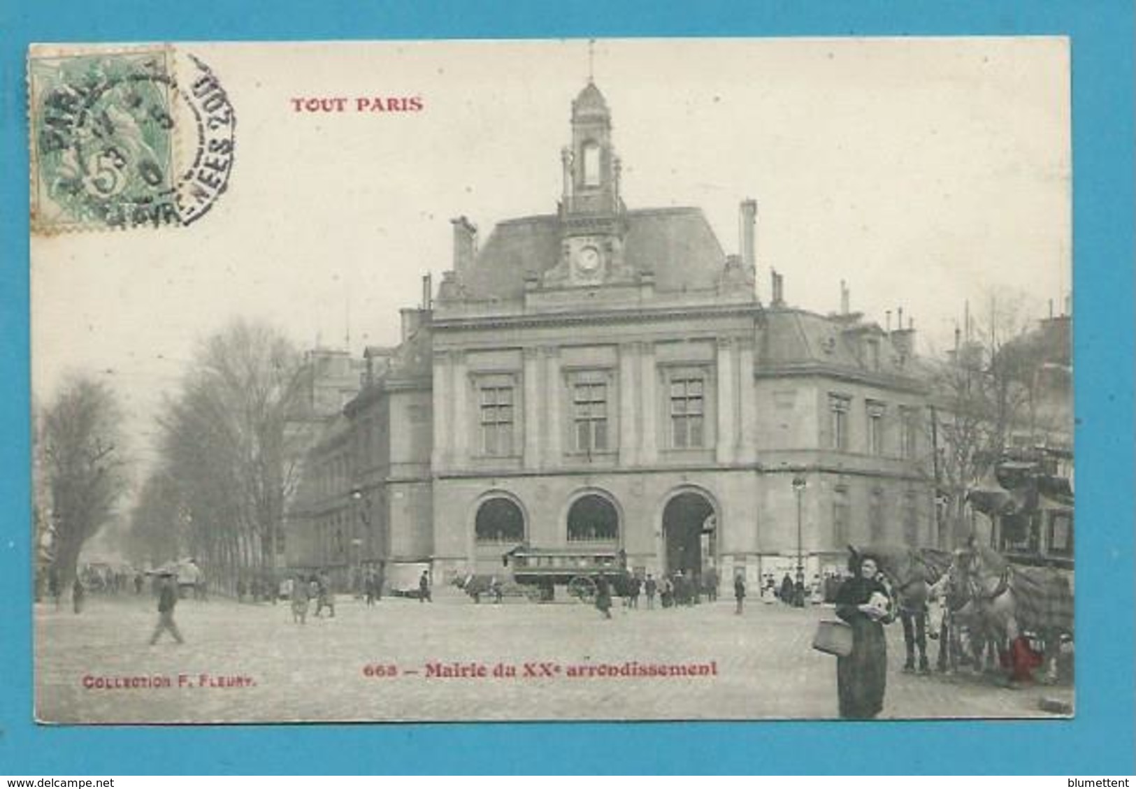 CPA 663 - TOUT PARIS Mairie Du XXème (XXè) Ed. FLEURY - Arrondissement: 20