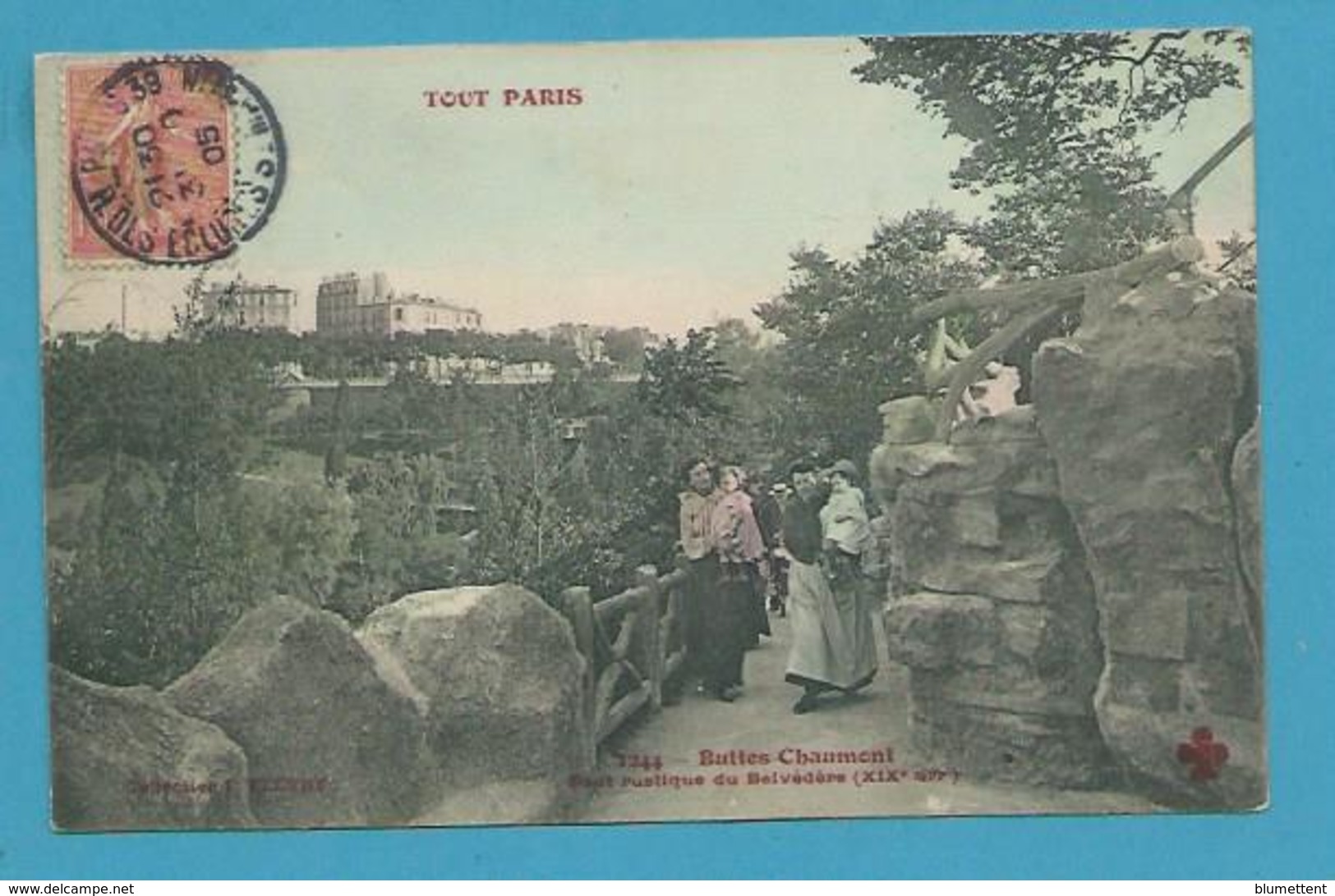 CPA 1244 - TOUT PARIS Buttes Chaumont Pont Rustique Du Belvédère (XIème) Ed. FLEURY - Arrondissement: 19