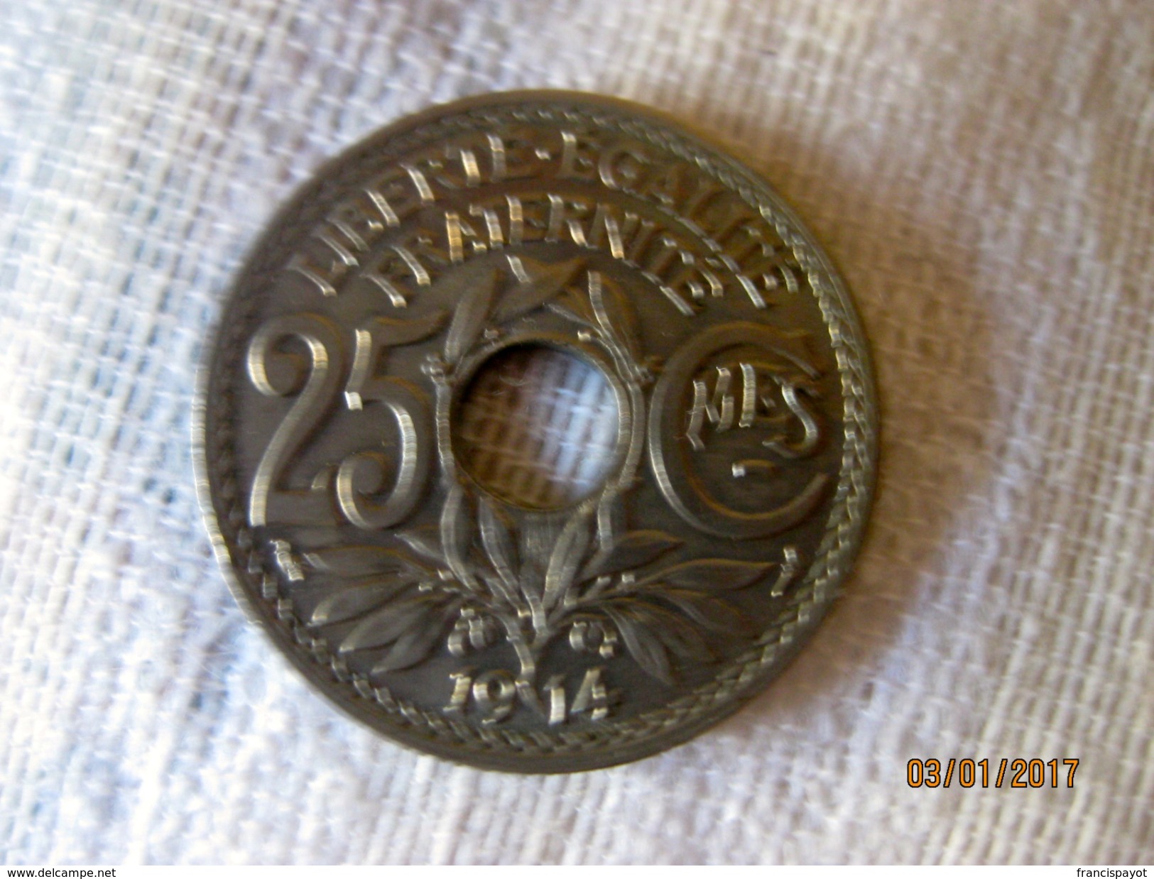 25 Centimes 1914 Lindauer (25 Souligné) - 25 Centimes