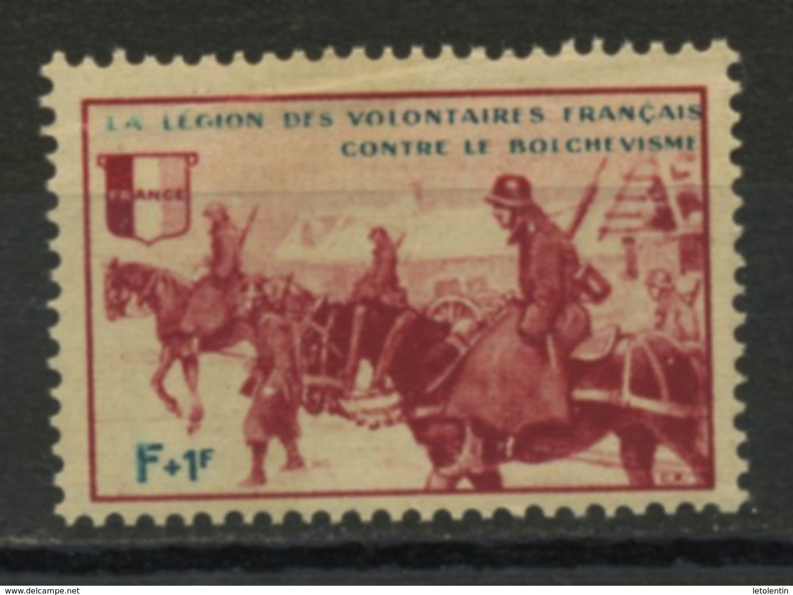 FRANCE - GUERRE  L.V.F - F+1F - N° Yvert  10** - Guerre (timbres De)