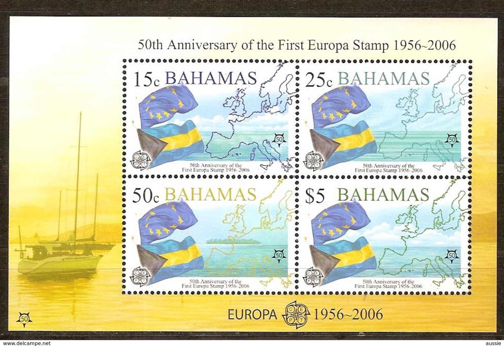 Bahamas 2005 Yvertn° Bloc 103 *** MNH Cote 17 Euro 50 Ans Europa 50 Jaar - Bahamas (1973-...)