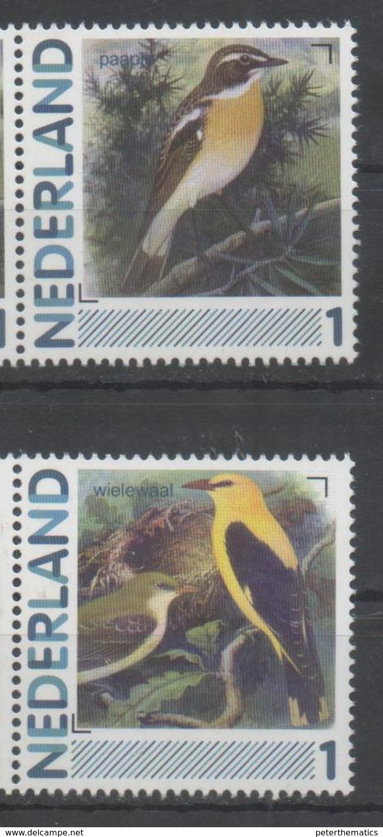 NETHERLANDS, MNH, PERSONALIZED STAMPS, BIRDS , 2v - Other & Unclassified