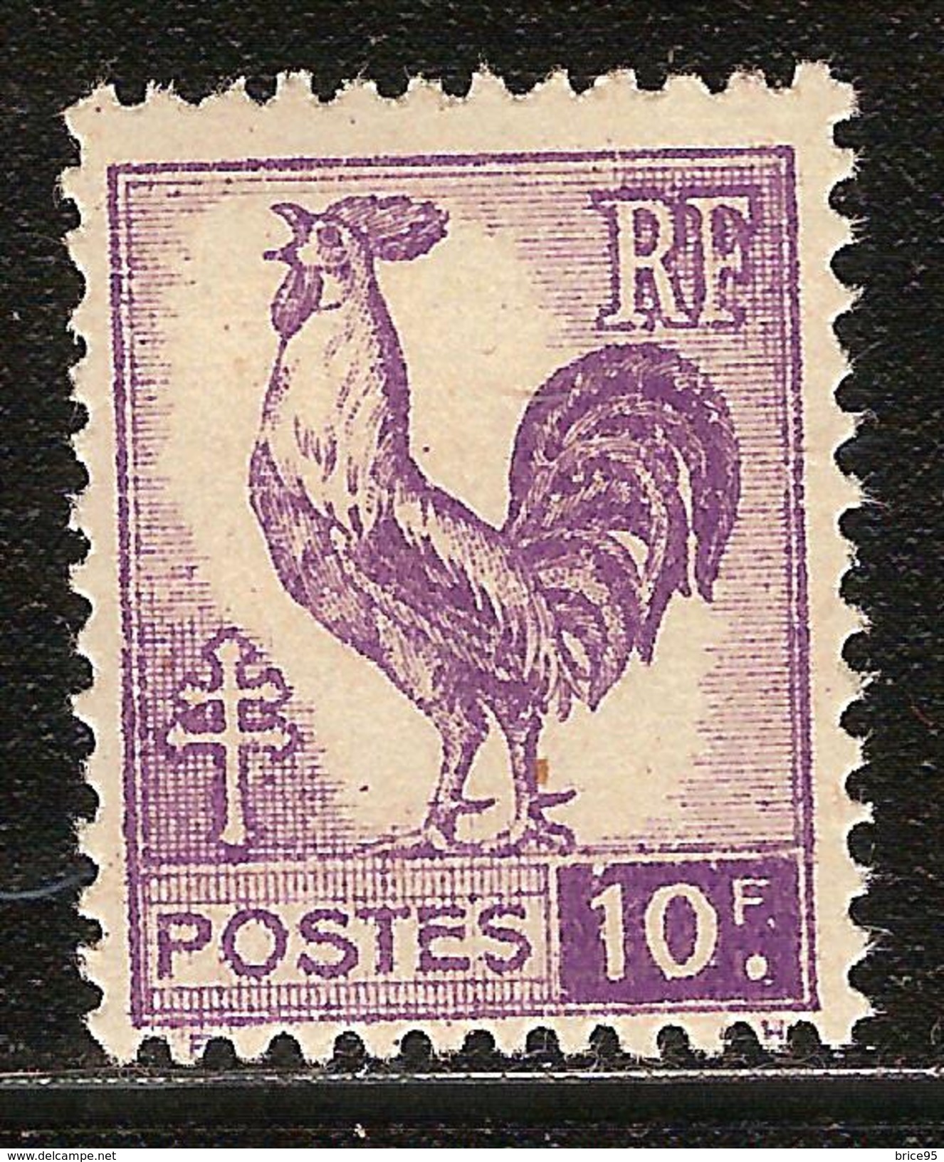 France Variété N° 646 ** Point Blanc Au Dessus Du 1 De 10c Et En Dessous Du F - Neufs