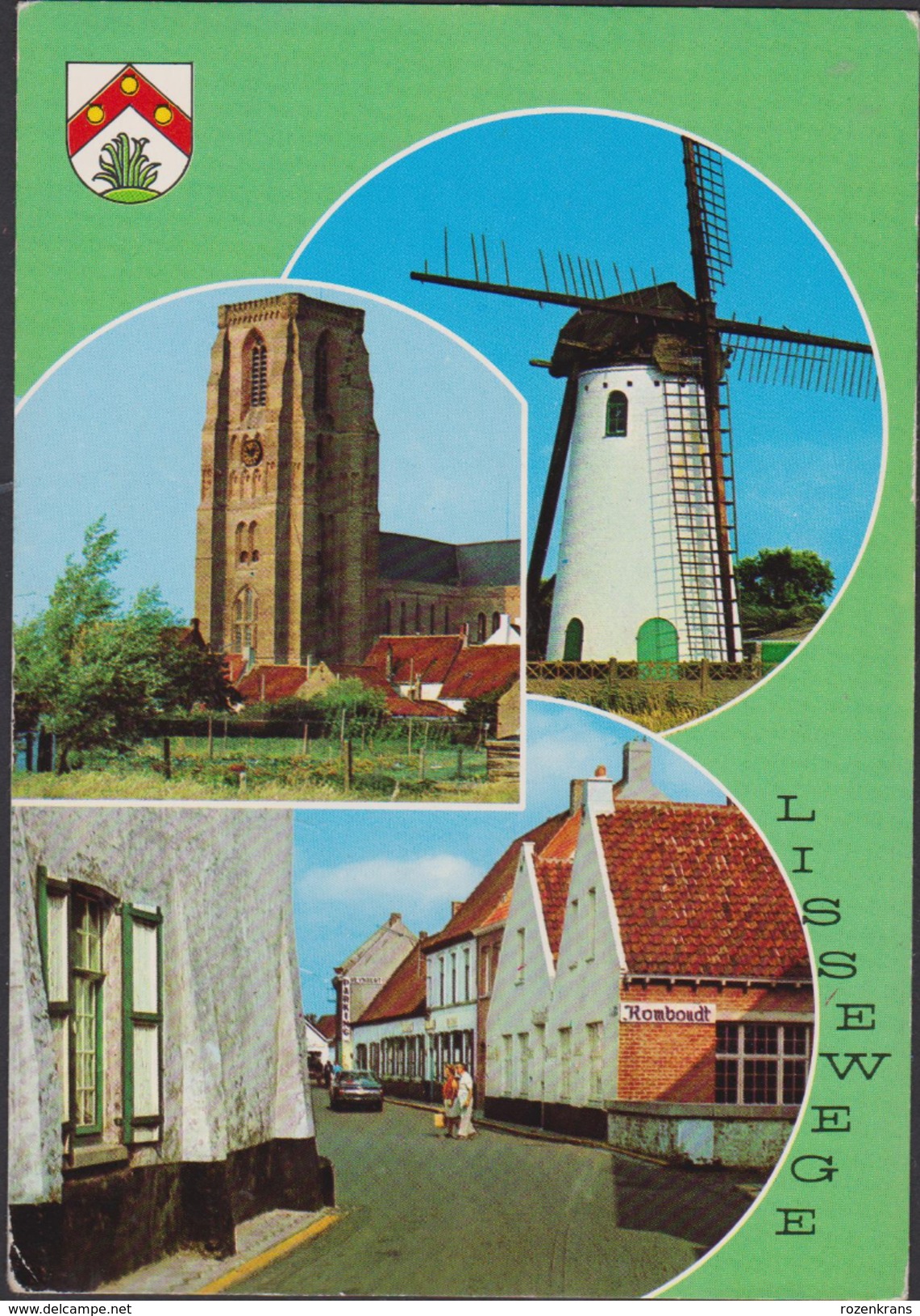 Grote Kaart Lissewege Brugge Windmolen Windmill Moulin A Vent - Brugge