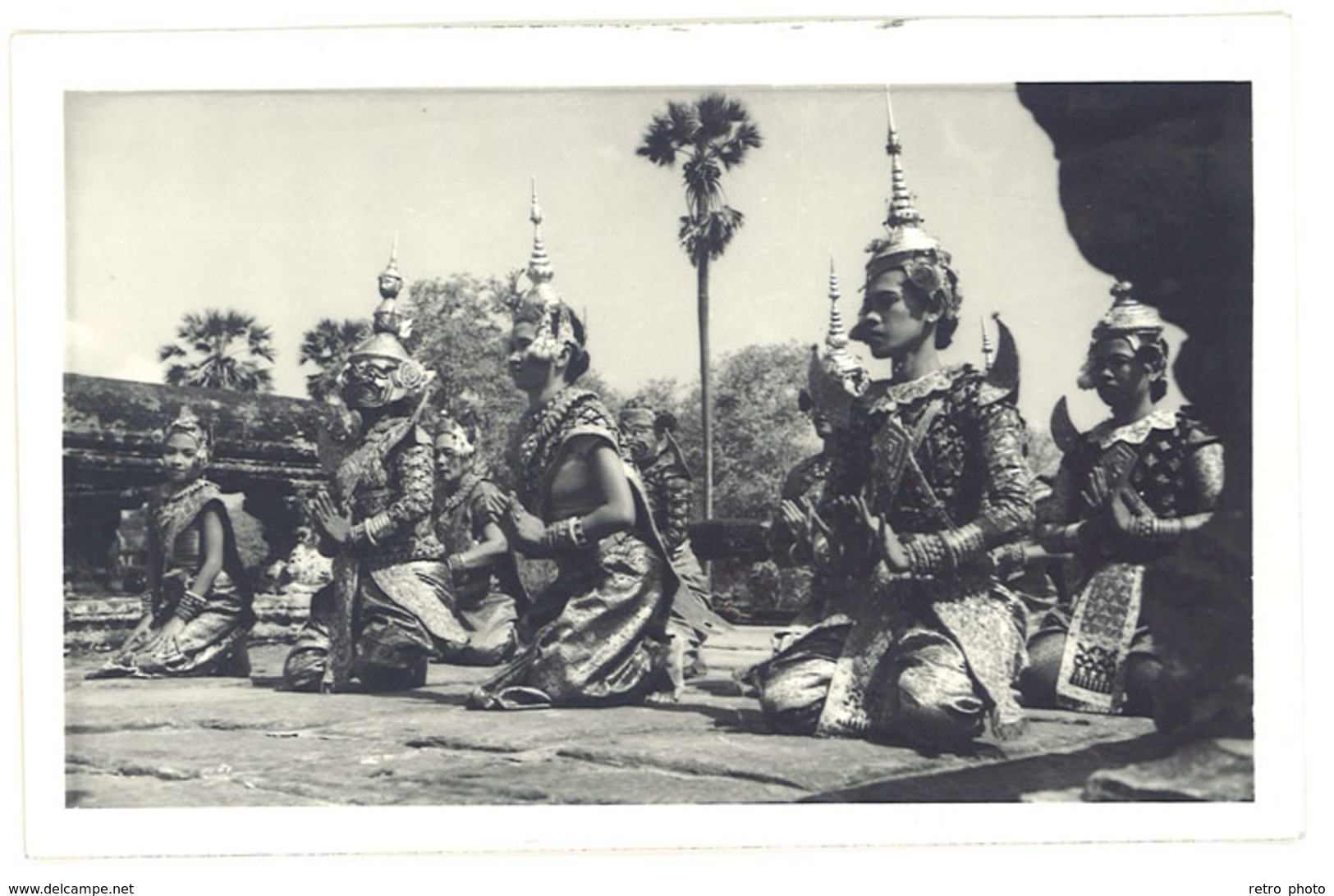 Cpa Carte-photo Danseuses Célestes Cambodgiennes - Viêt-Nam