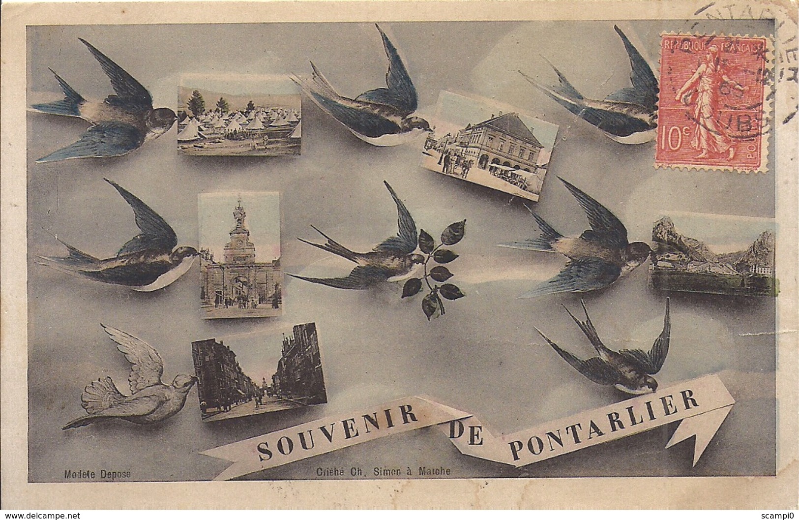 11624.....PONTARLIER, Souvenir De En 4 Vues - Pontarlier