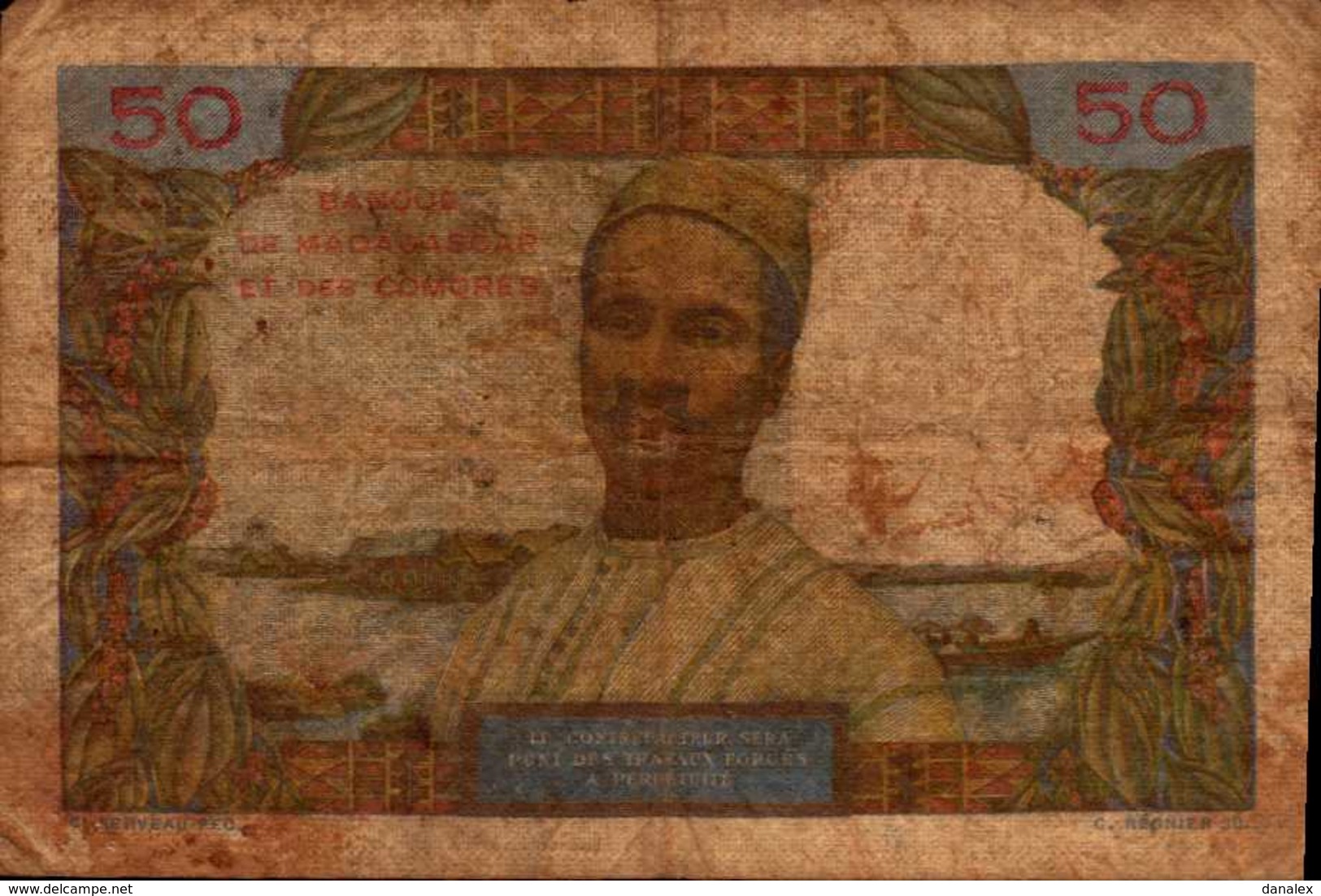 COMORES Banque Madagascar Et Comores 50 FRANCS De 1960-63nd Pick 2b - Comoros
