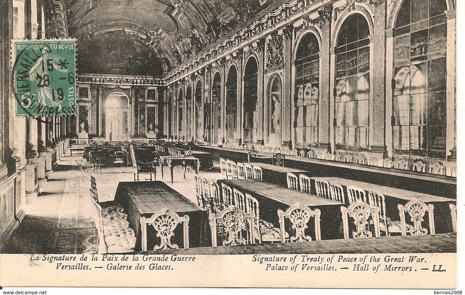 VERSAILLES CONGRÉS DE LA PAIX 1919- Voir Câchet Au Dos - Versailles