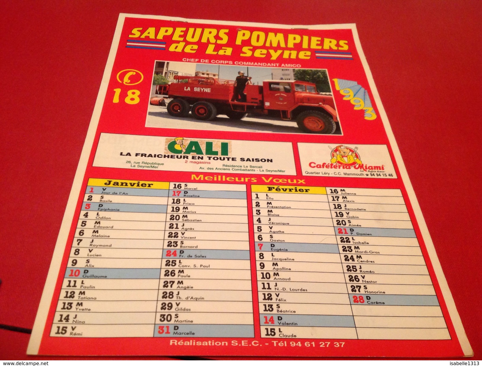 Calendrier La Seyne Sur Mer 1993 - Big : 1991-00