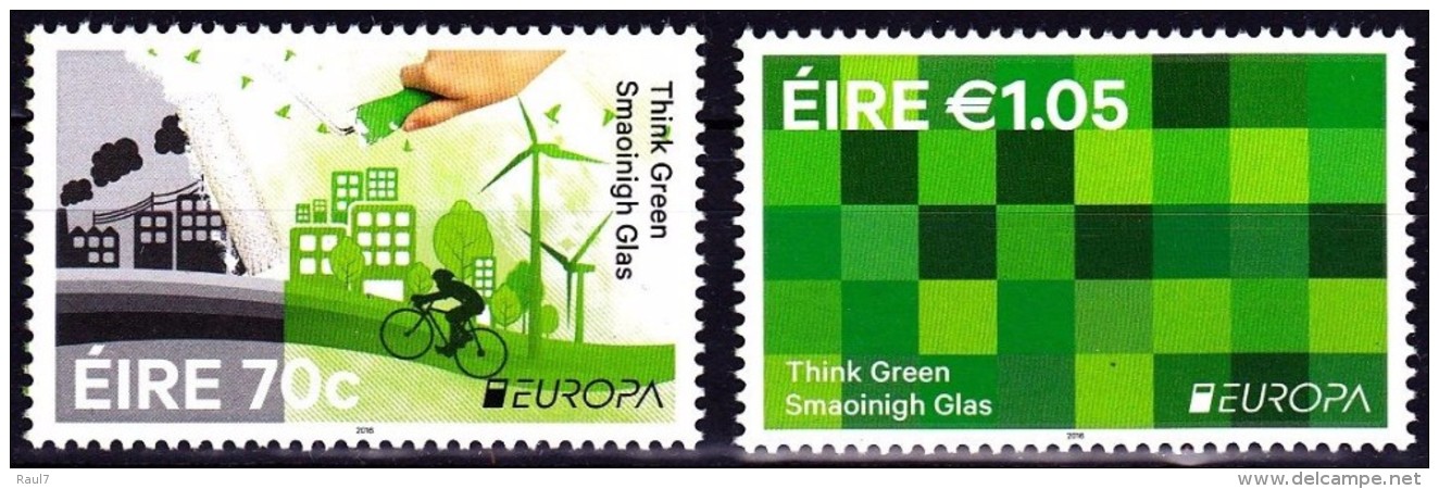 IRLANDE - 2016 -  Europa 2016, Pensez Vert - 2 Val Neufs // Mnh - 2016