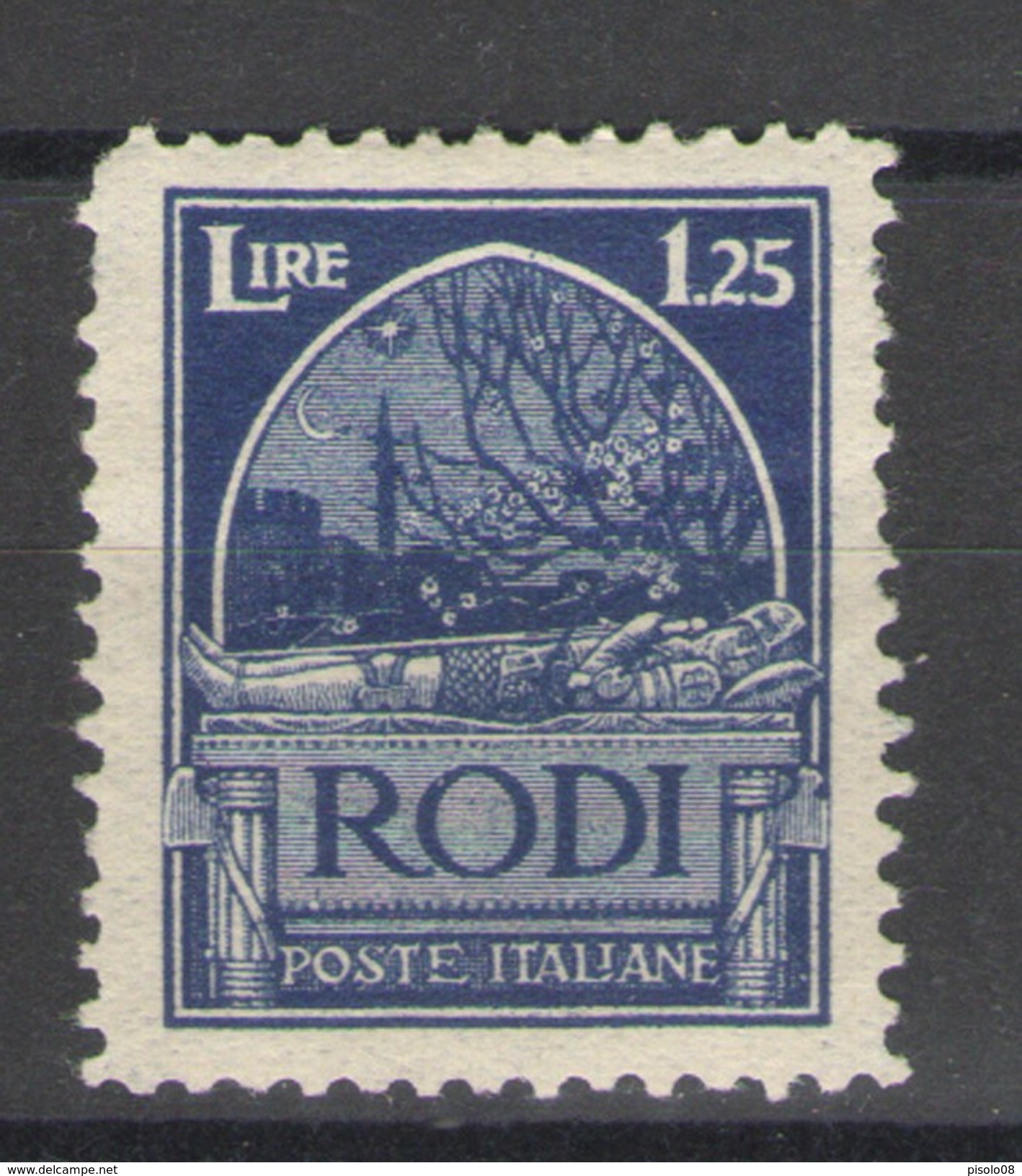 EGEO 1929 PITTORICA DENT. 11 1,25 LIRE * GOMMA ORIGINALE - Egeo (Amministrazione Autonoma)