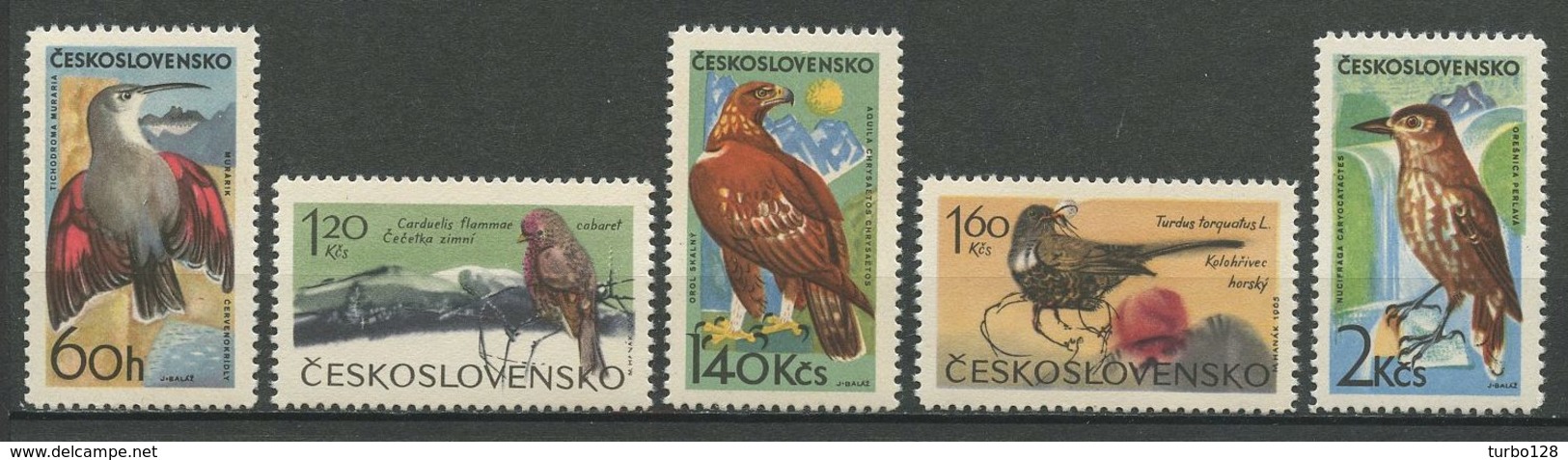 TCHECOSLOVAQUIE 1965 N° 1434/1438 ** Neufs = MNH Superbes Cote 15,90 &euro; Faune Oiseaux Aigle Birds Animaux - Nuovi