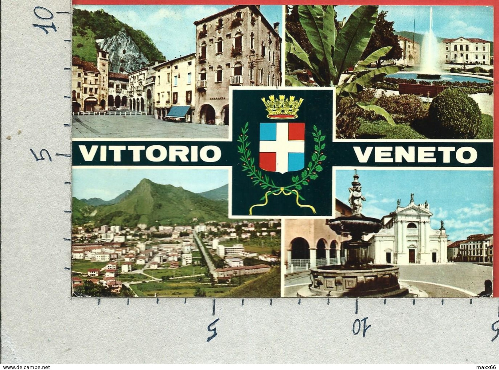 CARTOLINA VG ITALIA - VITTORIO VENETO (TV) - Panorama - Vedutine - 10 X 15 - ANN. 1971 - Treviso