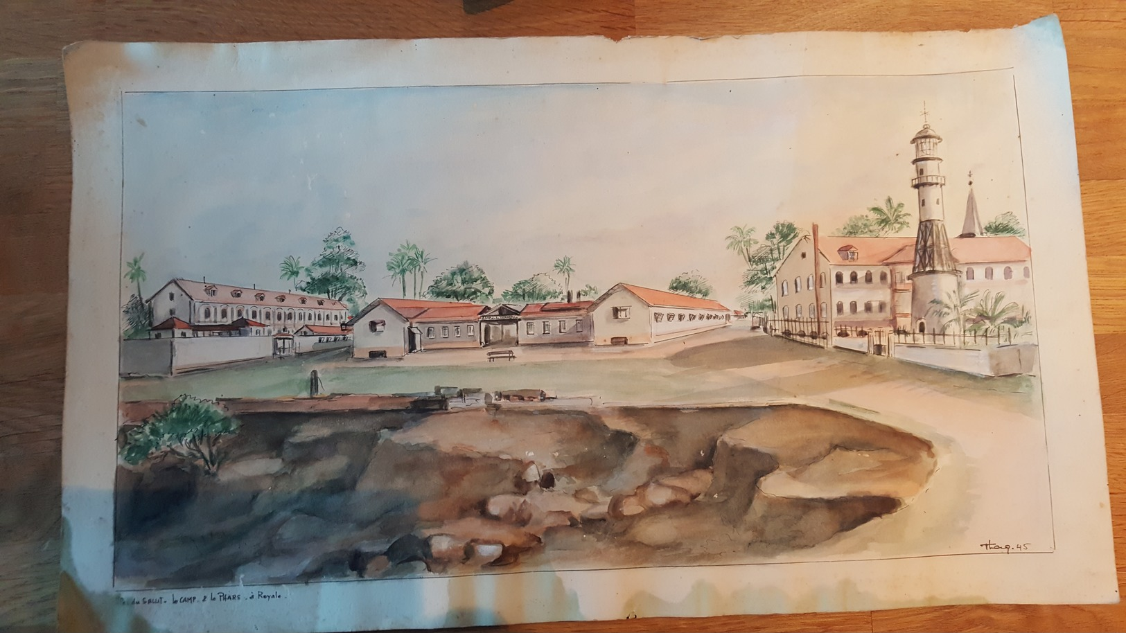 Francis Lagrange 45 Le Bagne Iles Du Salut Le Bagne - Aquarelles