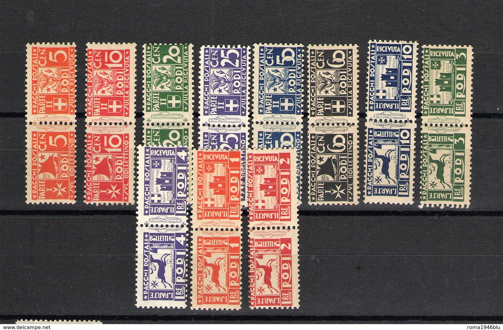 EGEO 1934 PACCHI POSTALI SERIE CPL. * GOMMA ORIGINALE - Ägäis