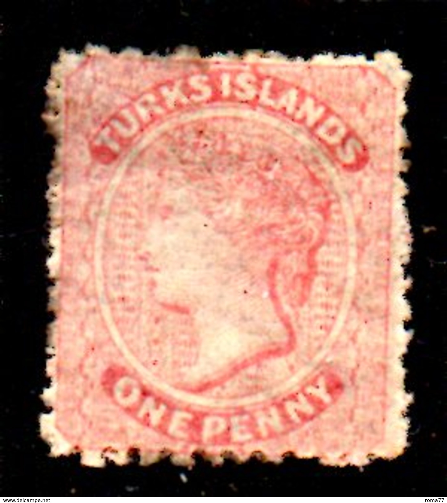 XP2508 - TURKS 1867 , Gibbons N. 1 Gomma Parziale - Turks E Caicos