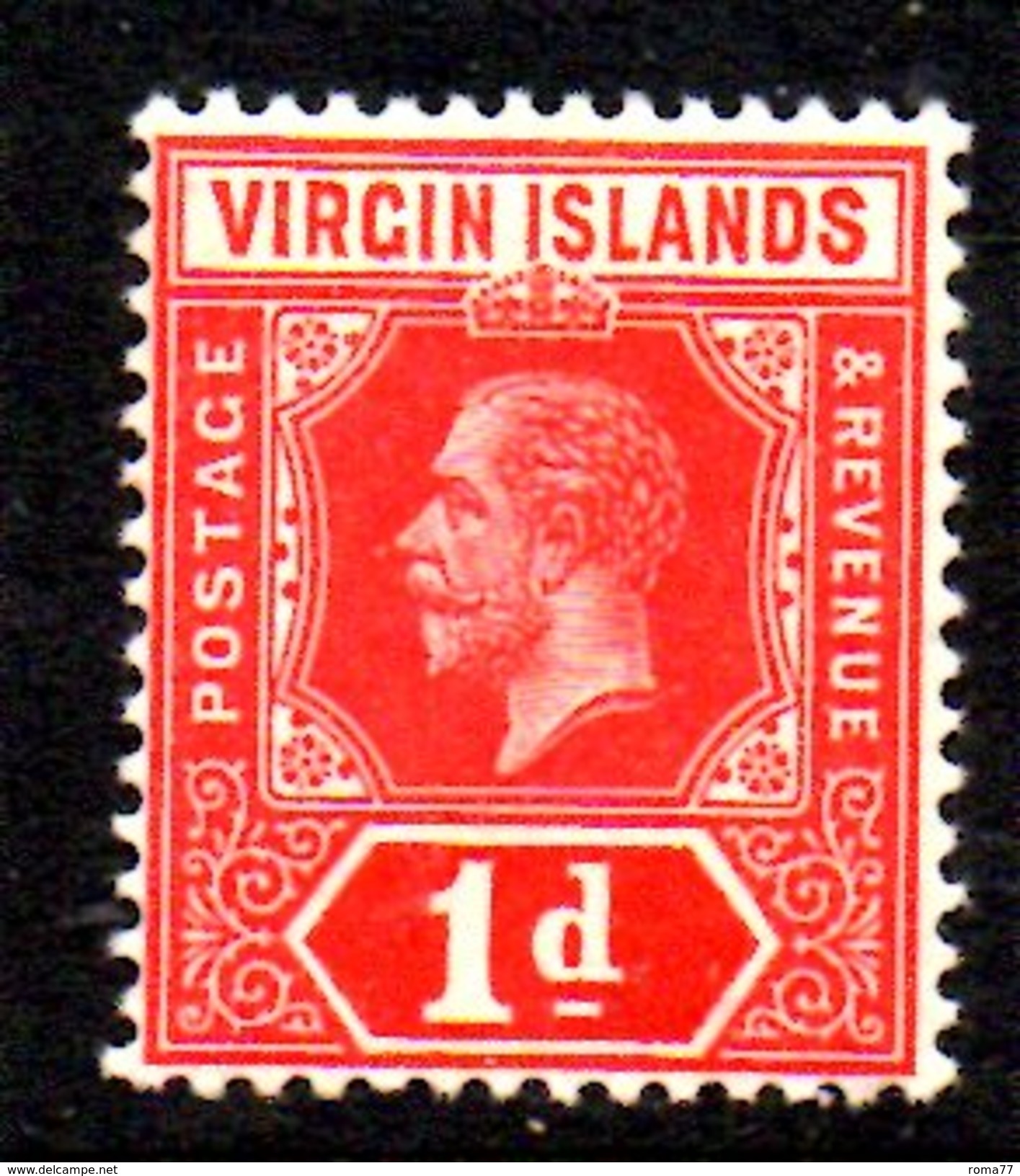 XP93 - BRITISH VIRGIN ISLANDS , 1 Penny Wmk Multi CA ** MNH - British Virgin Islands