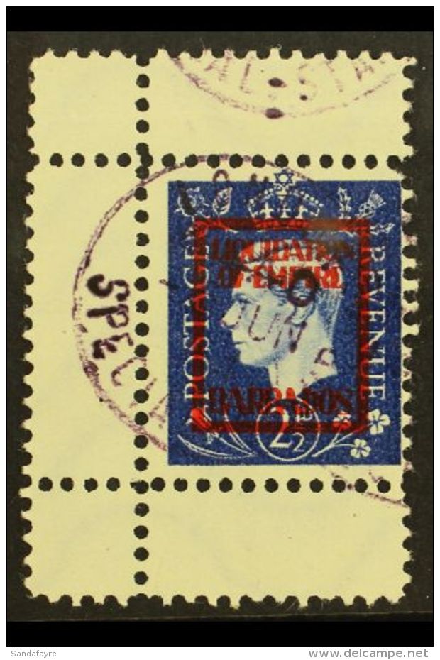 WWII PROPAGANDA FORGERY. BARBADOS 1944 Anti-British Propaganda Forgery Of The 1937 2&frac12;d KGVI Type With... - Other & Unclassified
