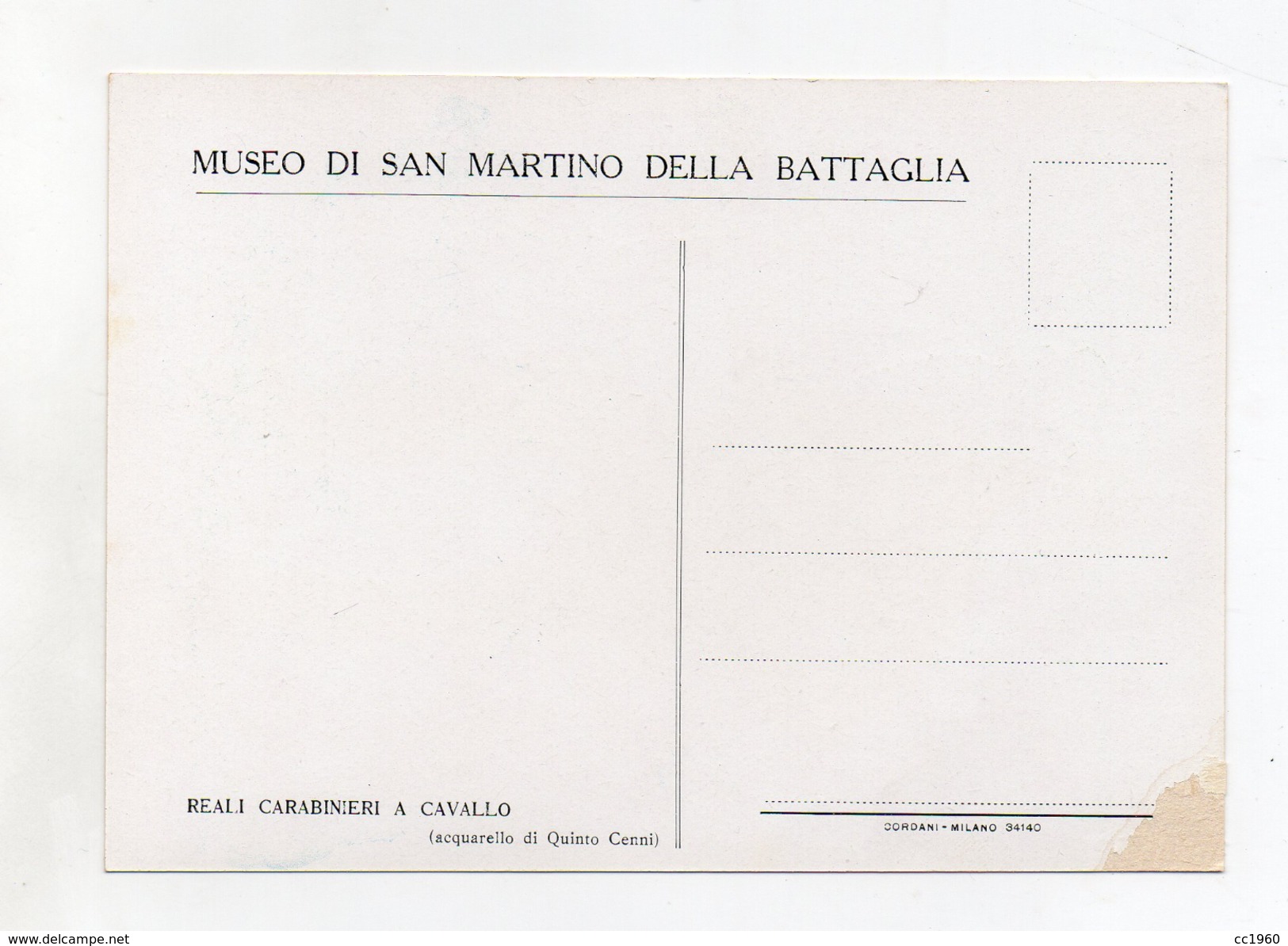 Italia - 1939 - Museo San Martino Della Battaglia - Reali Carabinieri A Cavallo - Non Viaggiata - (FDC2550) - Uniforms