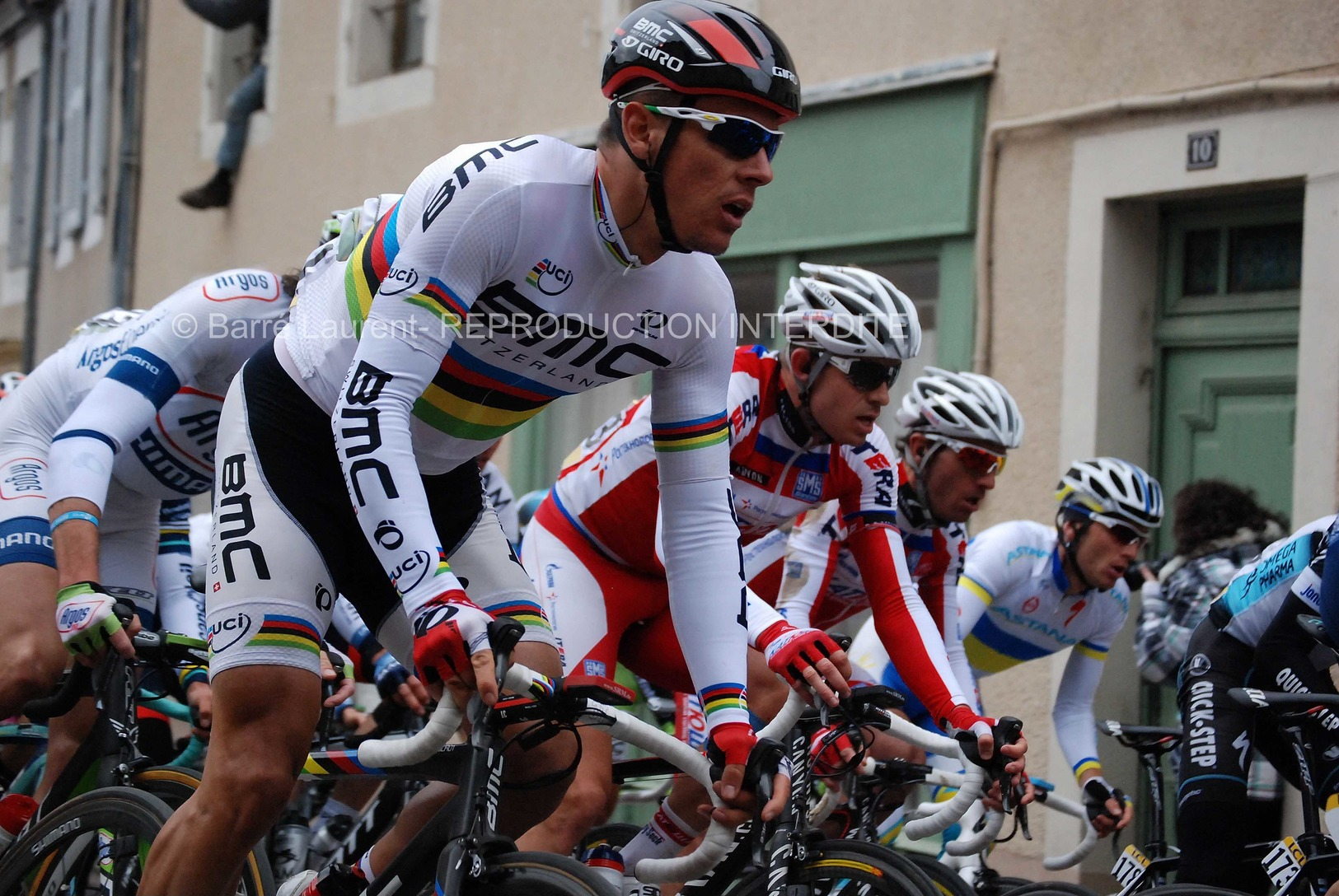 Photo De Philippe Gilbert Champion Du Monde Sur Route, Format 15x20 - Cyclisme