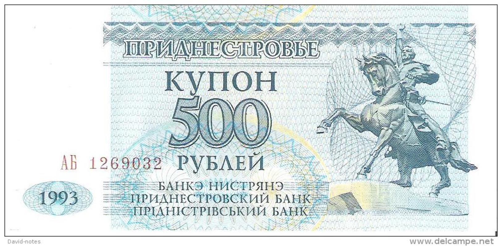 Transnistria - Pick 22 - 500 Rublei 1993 - Unc - Altri – Europa