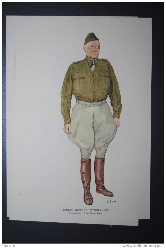 Lot de 15 portraits des Officiers de la Seconde Guerre Mondiale par SISS - WW2 39-45