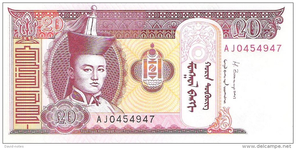 Mongolia - Pick 63g - 20 Tugrik 2013 - Unc - Mongolia