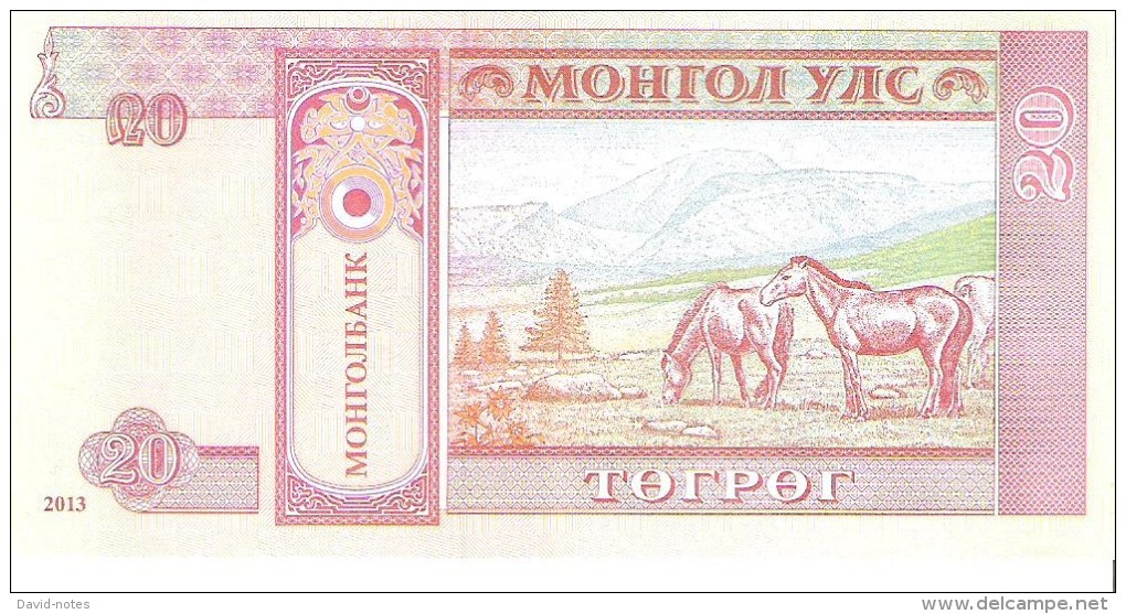 Mongolia - Pick 63g - 20 Tugrik 2013 - Unc - Mongolia