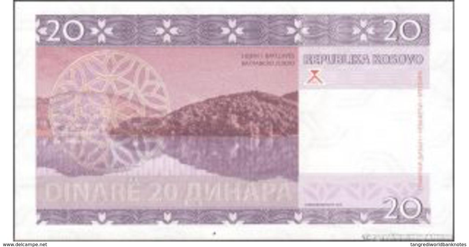 TWN - KOSOVO - 20 Dinara 2016 UNC Private Issue Specimen Essay Low Serial 000XXX - FREE SHIPPING On EUR 150+ - Altri & Non Classificati