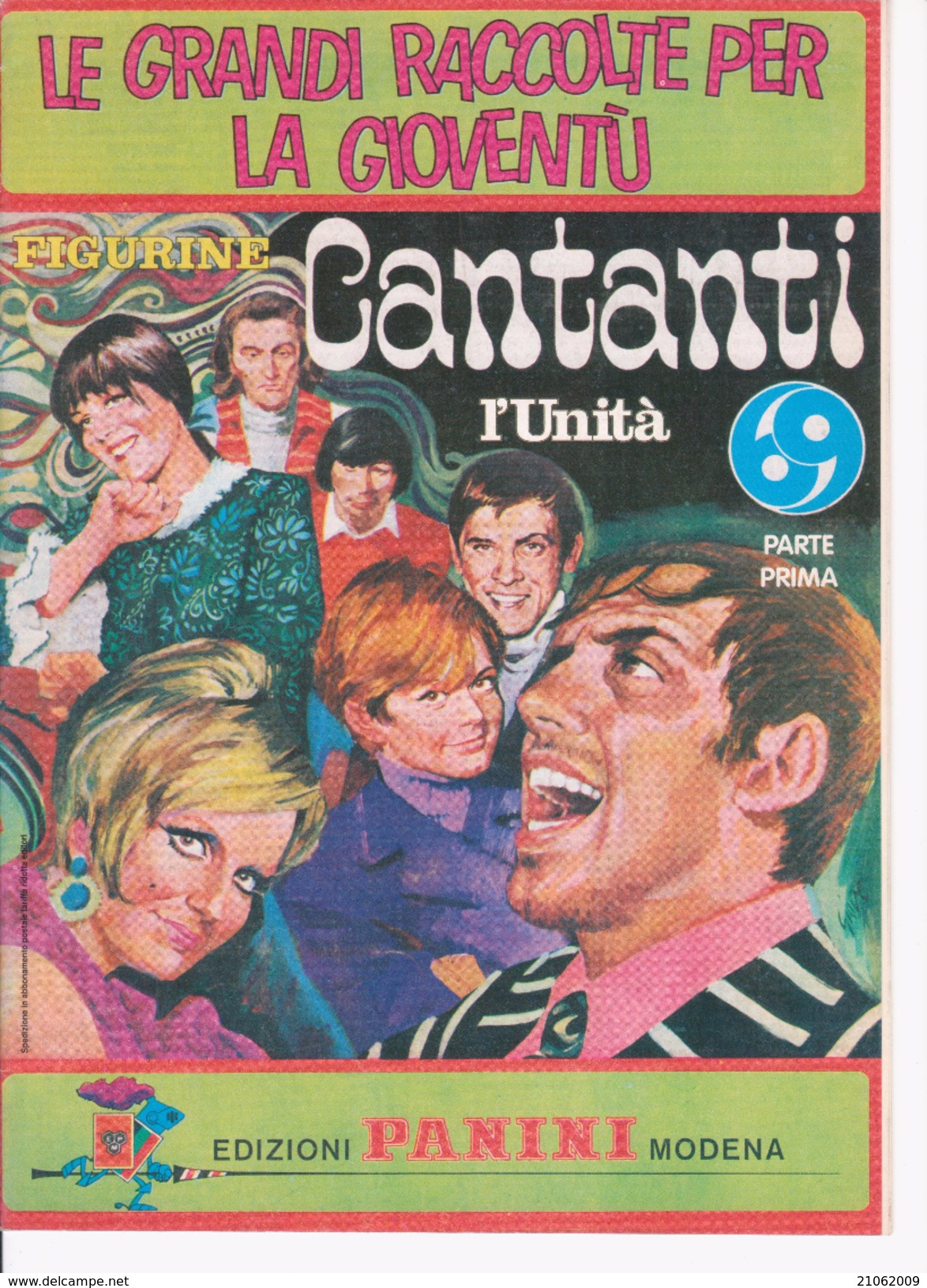 CANTANTI PANINI 1969 * Ristampa L'Unità 1995, Parte Prima - Muziek