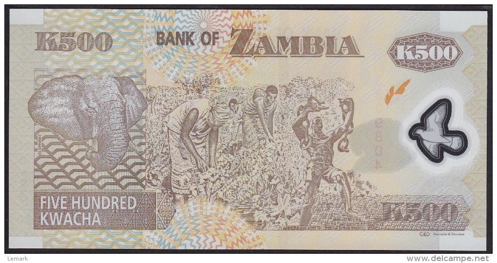 Zambia 500 Kwacha 2011 P43h UNC - Zambia