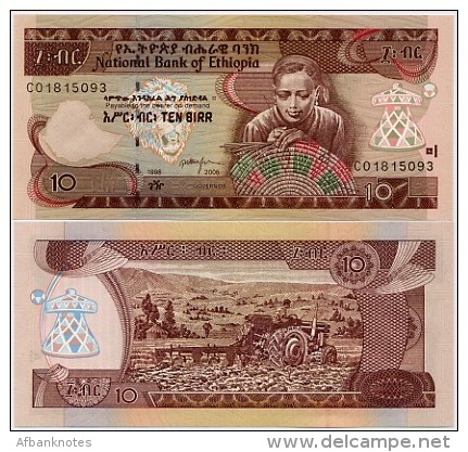 ETHIOPIA        10 Birr      P-48d       1998-2006       UNC - Ethiopie