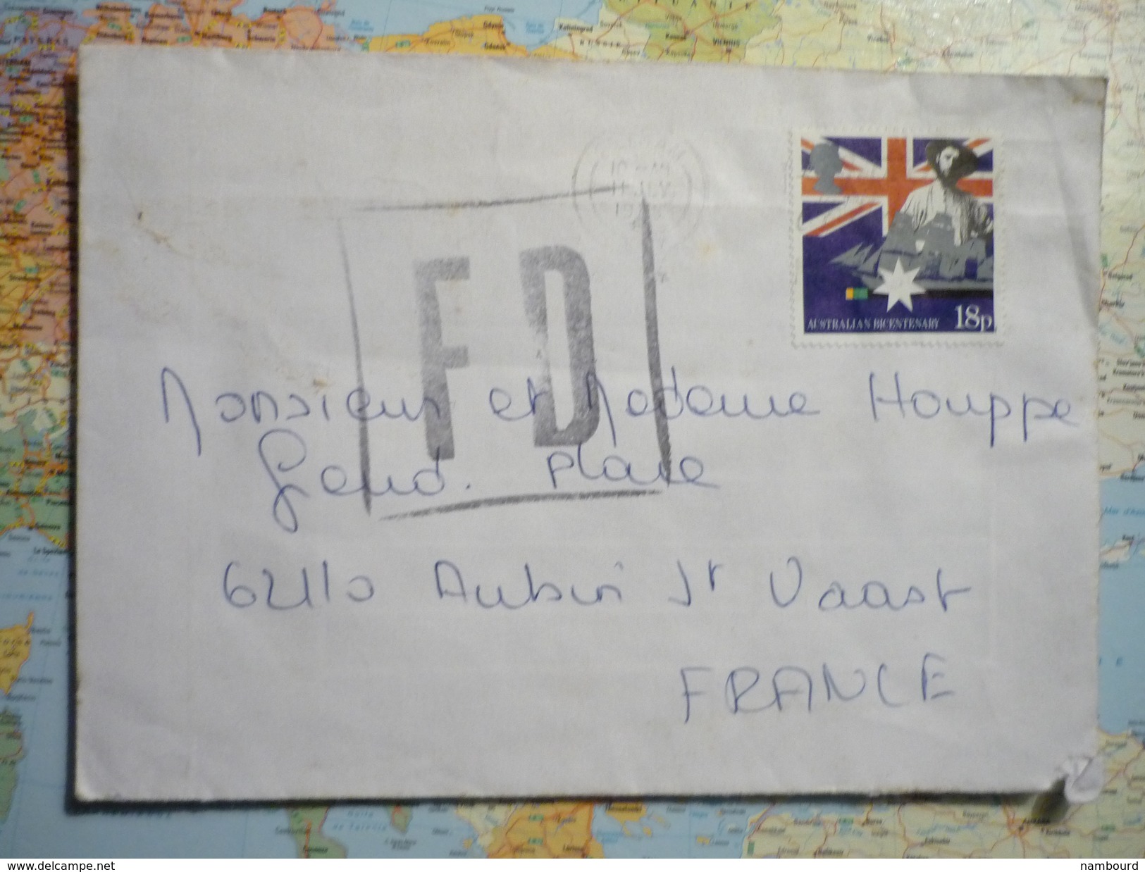 Cachet Géant Fausse Direction Sur Lettre Affranchie D'Angleterre 11/07/1978 - Other & Unclassified