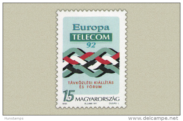 Hungary 1992. Telecom Stamp MNH (**) Michel: 4215 / 0.80 EUR - Neufs