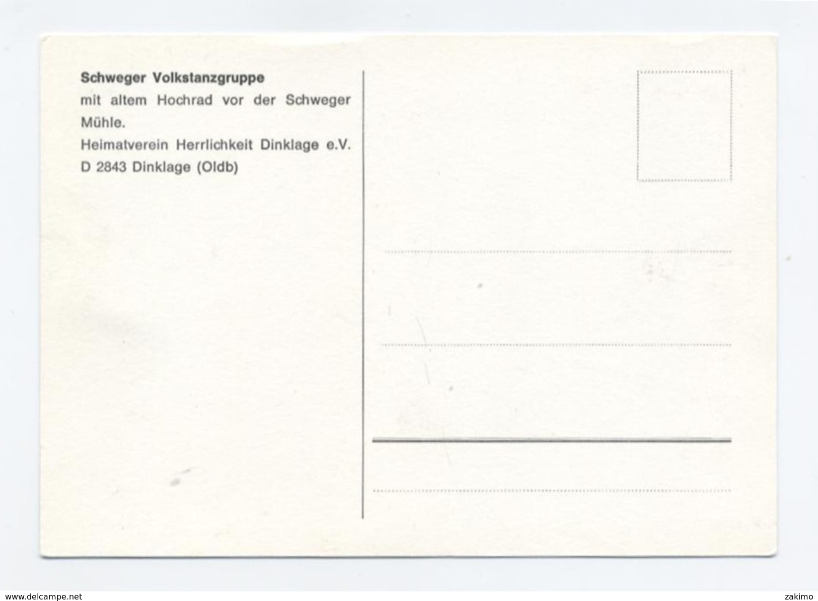 ALLEMAGNE : DINKLAGE   -schweger Volkstanzgruppe  -RECTO/VERSO-C73 - Dinklage