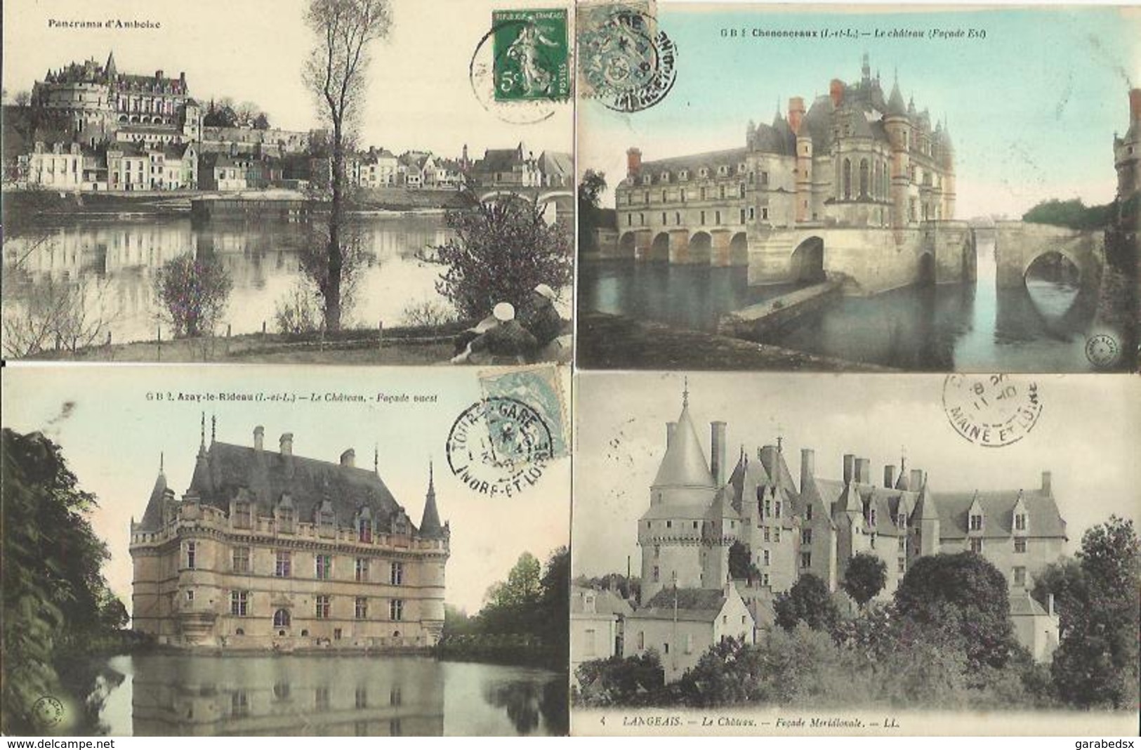 LOT DE 227 CARTES POSTALES ANCIENNES D'INDRE ET LOIRE (37). - Autres & Non Classés