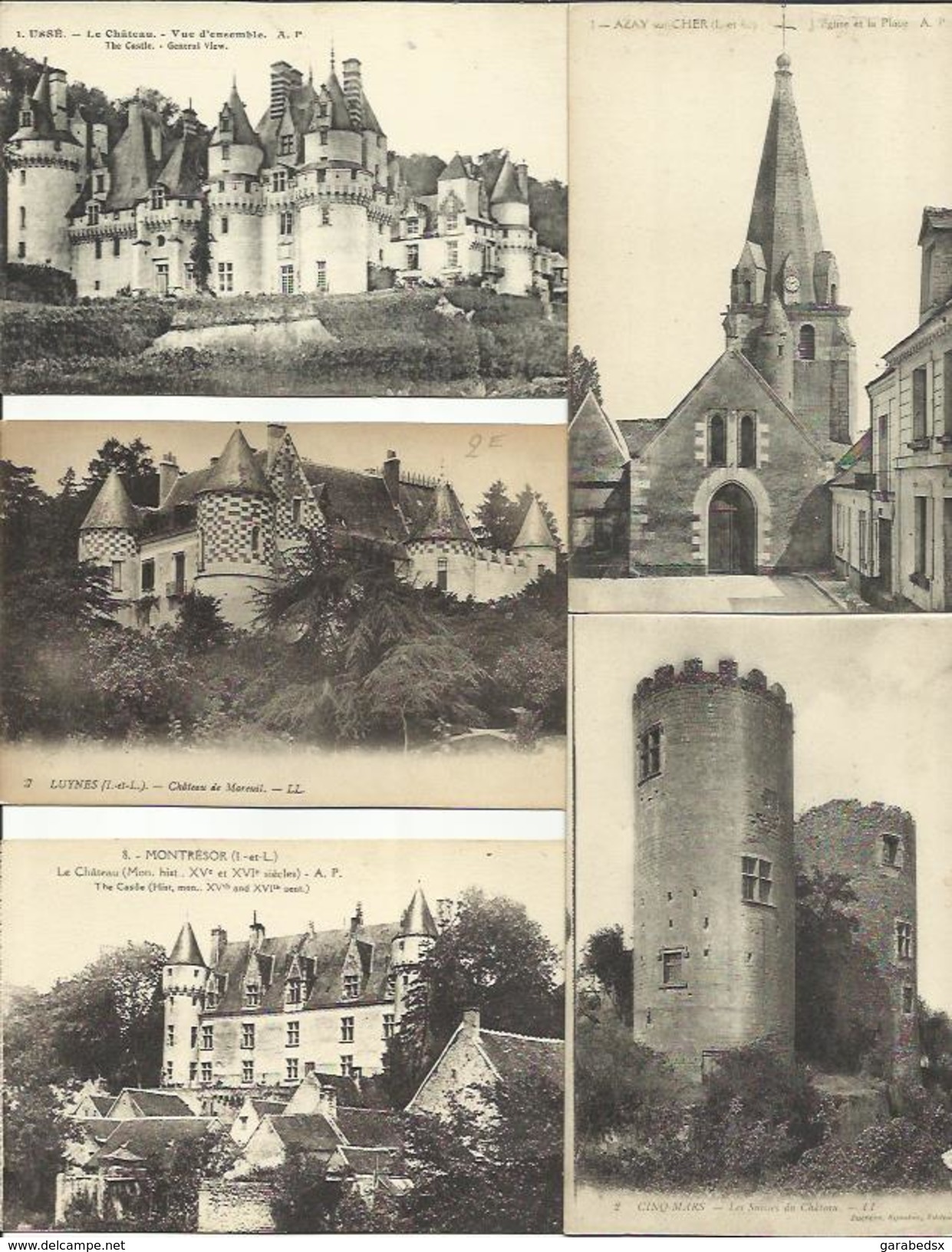 LOT DE 227 CARTES POSTALES ANCIENNES D'INDRE ET LOIRE (37). - Autres & Non Classés